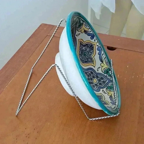  BOWL MOORISH HAND MADE ART DECORATIVE COLLECTIBLE VINTAGE - Picture 5 of 7